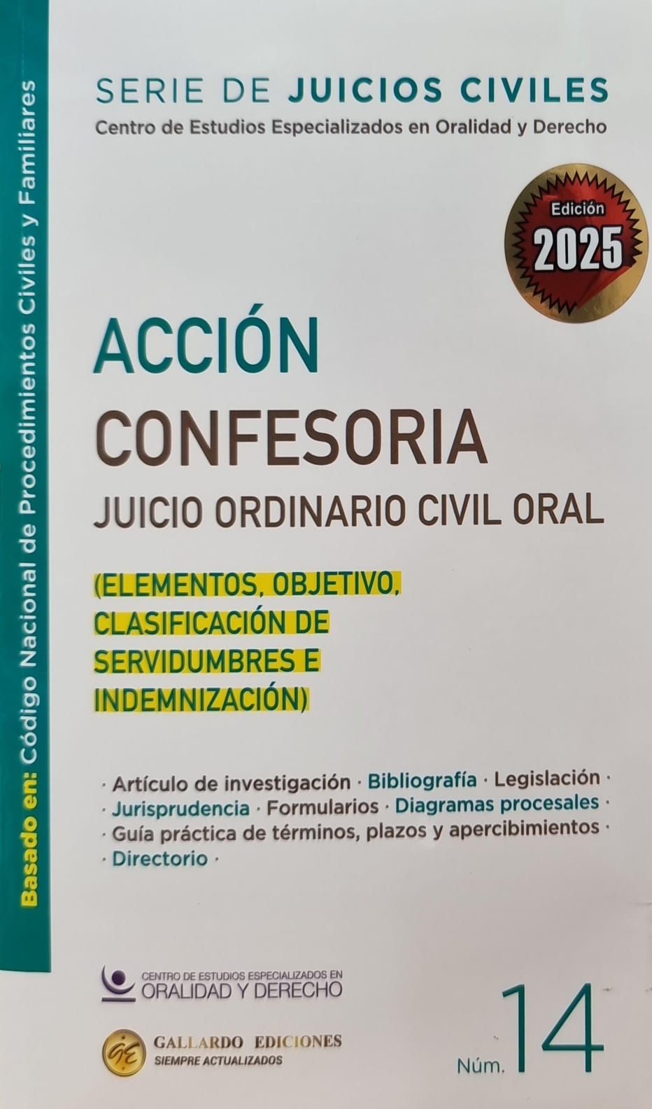 ACCION CONFESORIA JUCIO ORDINARIO CIVIL ORAL  (TOMO 14)