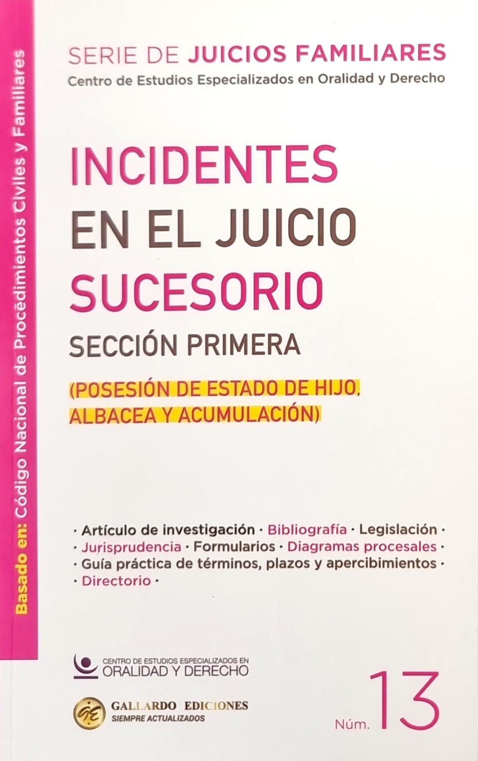 INCIDENTES EN EL JUCIO SUCESORIO  (TOMO 13) 
